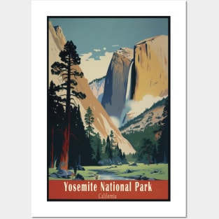 Yosemite National Park Vintage Travel Poster Posters and Art